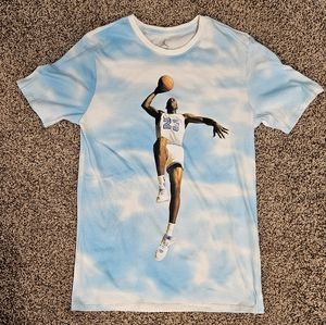 Michael Jordan Fly Above Clouds UNC All Over Print Shirt